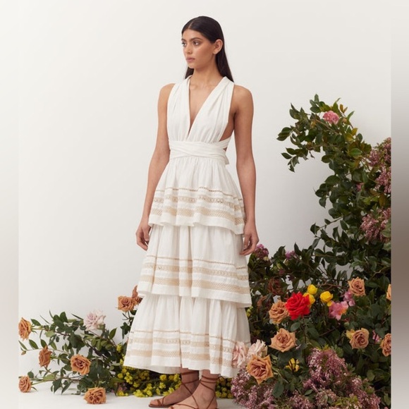 HANNAH DAVINA DRESS, GARDENIA - Picture 3 of 15